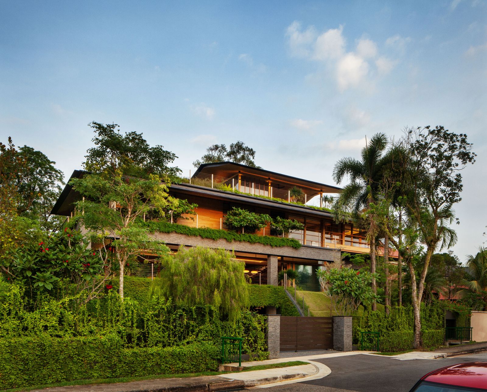 The exterior of Guz Architects' Sky Pavilion House