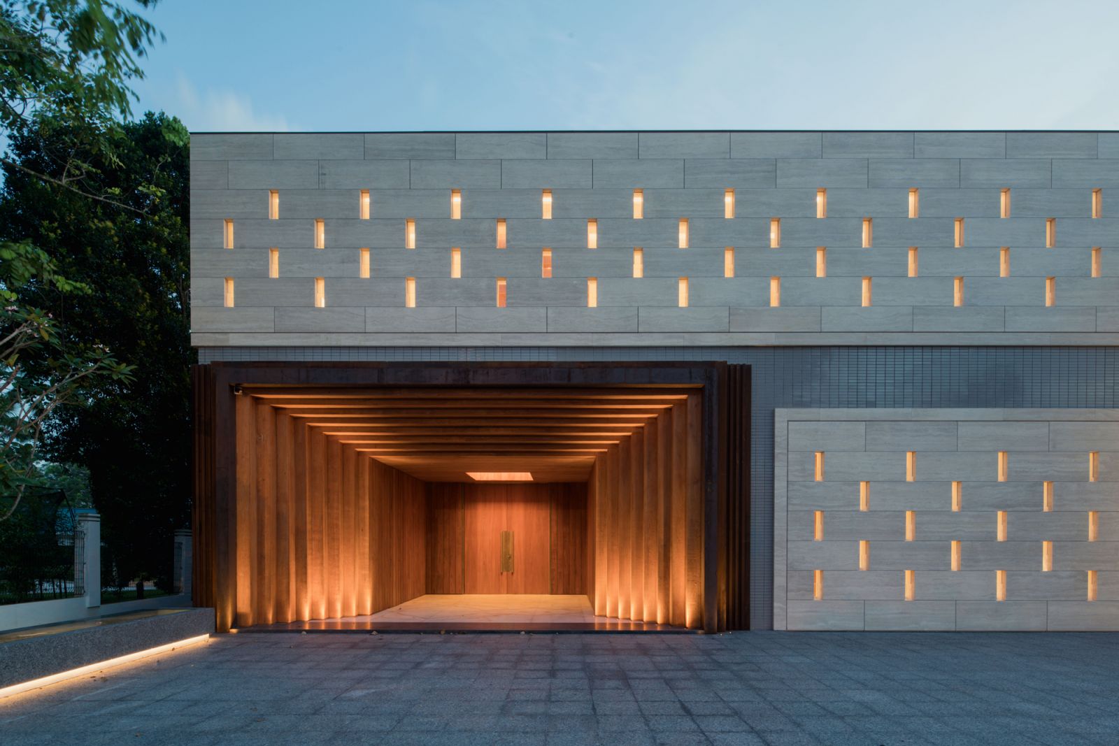 The architectural lighting design at the Olive Road project