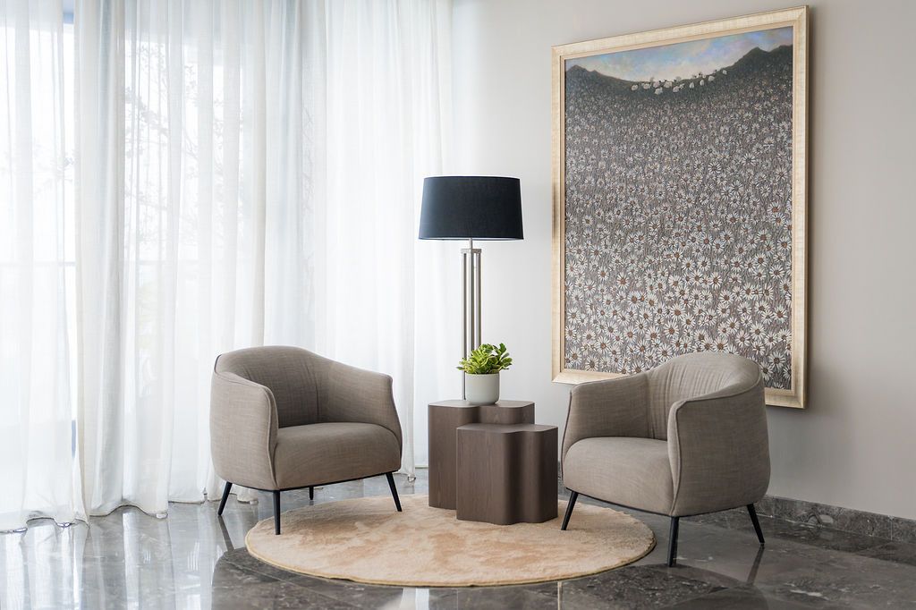 A small corner was carved in the open living space
