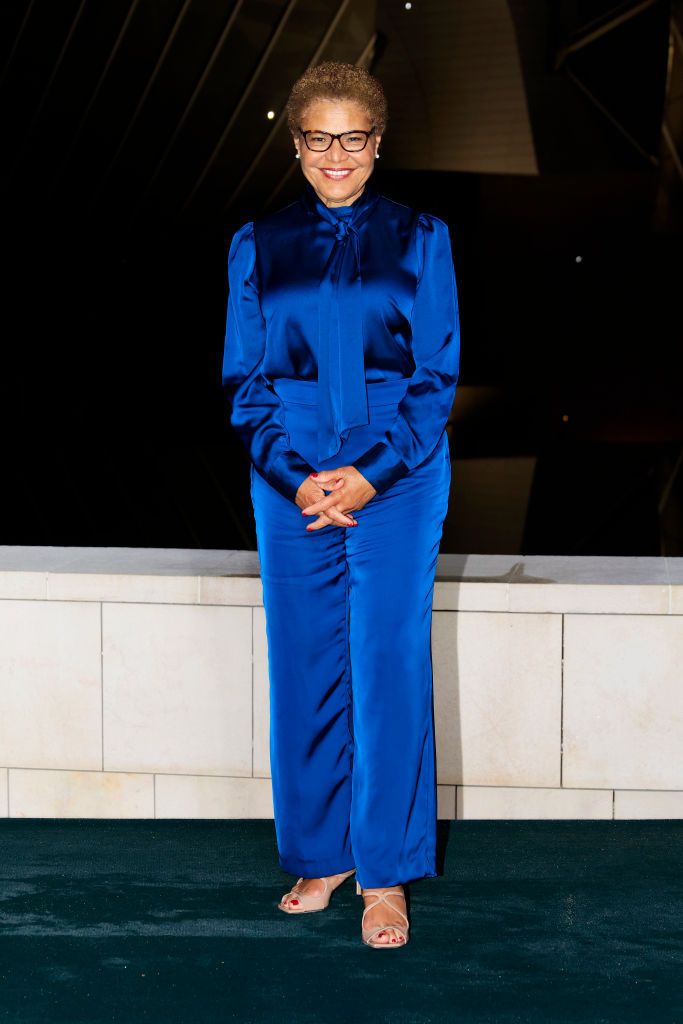PARIS, FRANCE - JULY 25: Karen Bass attends 'Prelude to the Olympics' at Fondation Louis Vuitton on July 25, 2024 in Paris, France. (Photo by Julien M. Hekimian/Getty Images for LVMH x Vogue x NBC)