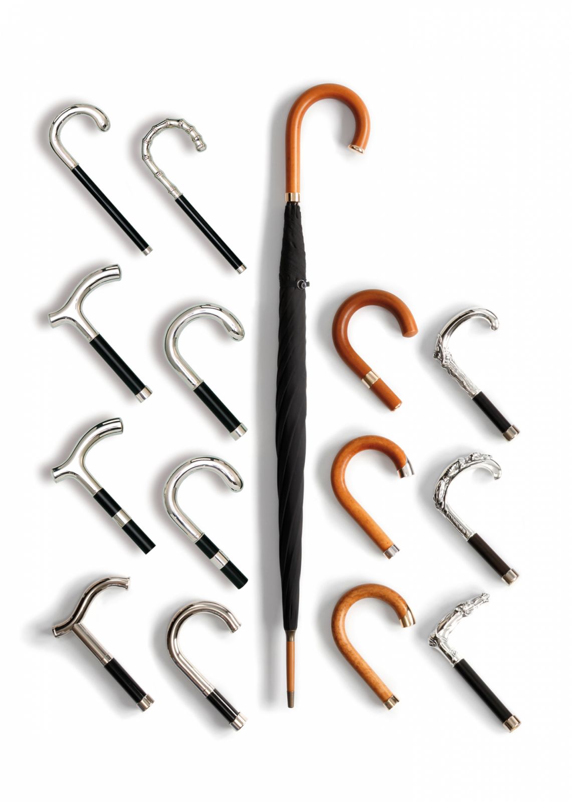 Fox Umbrellas offer a wide variety of handle options