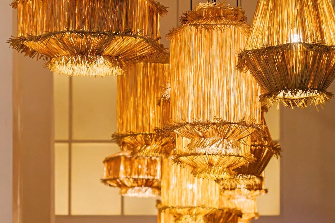 Handcrafted woven lamps, inspired by the work of local artisans from Melaka (Photo: Instagram / @candlenutsg)