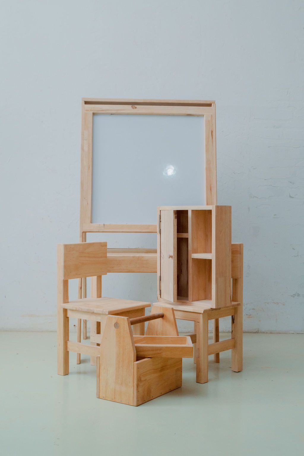 From bookshelves to montessori chairs, Aida also keeps busy with custom furniture orders
