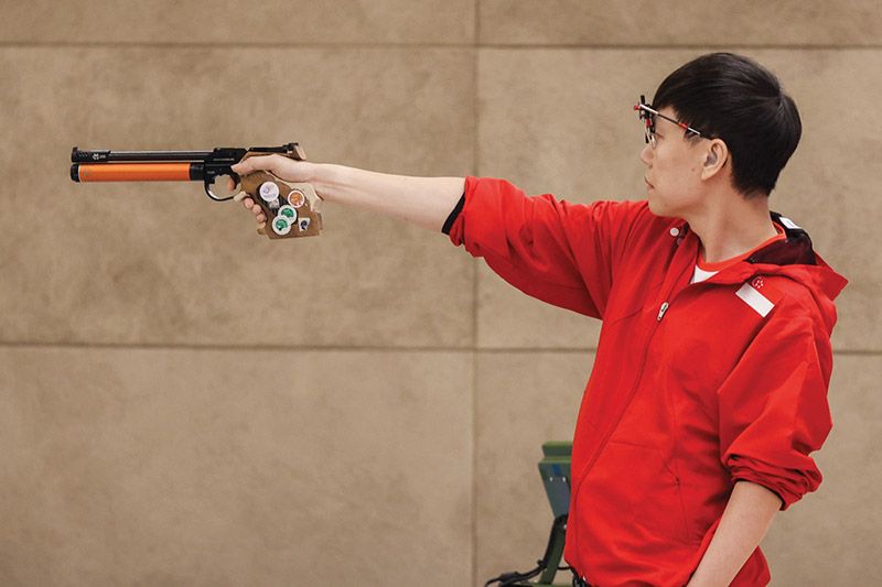 Para‑shooter Chan Han Siong at the Asian Para Games in Hangzhou last year