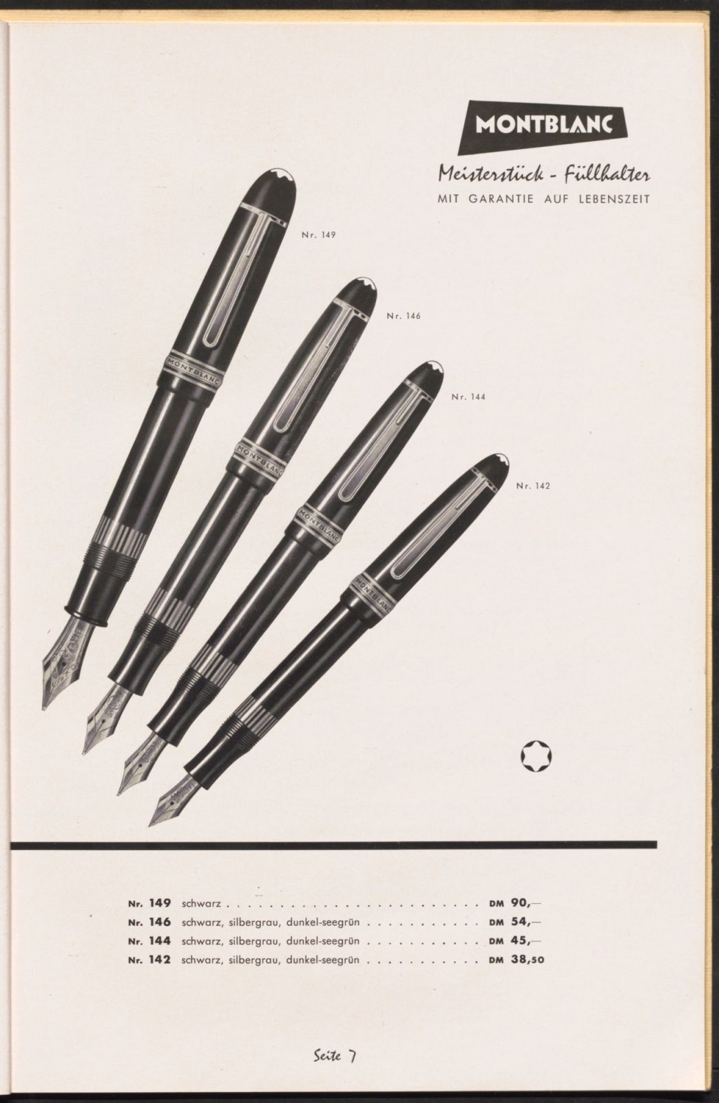 Montblanc Meisterstück ปี 1958 (ภาพ: Montblanc)