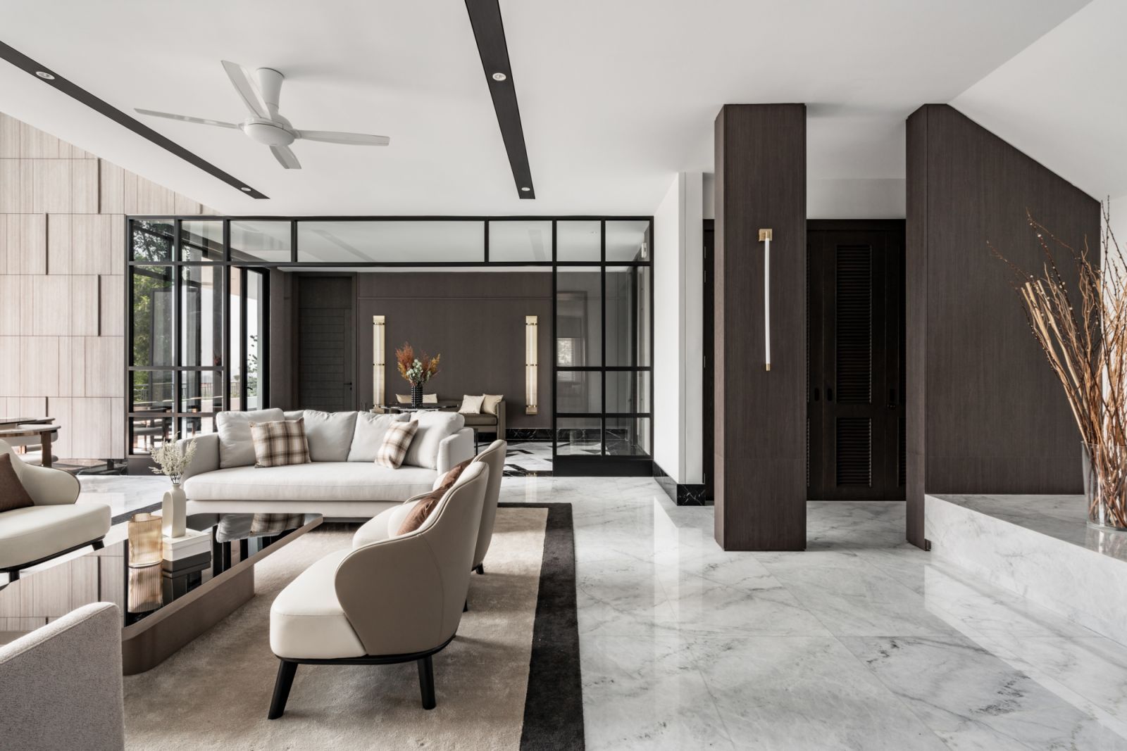 The living area that exudes modern opulence (Photo: The Space Storyteller)