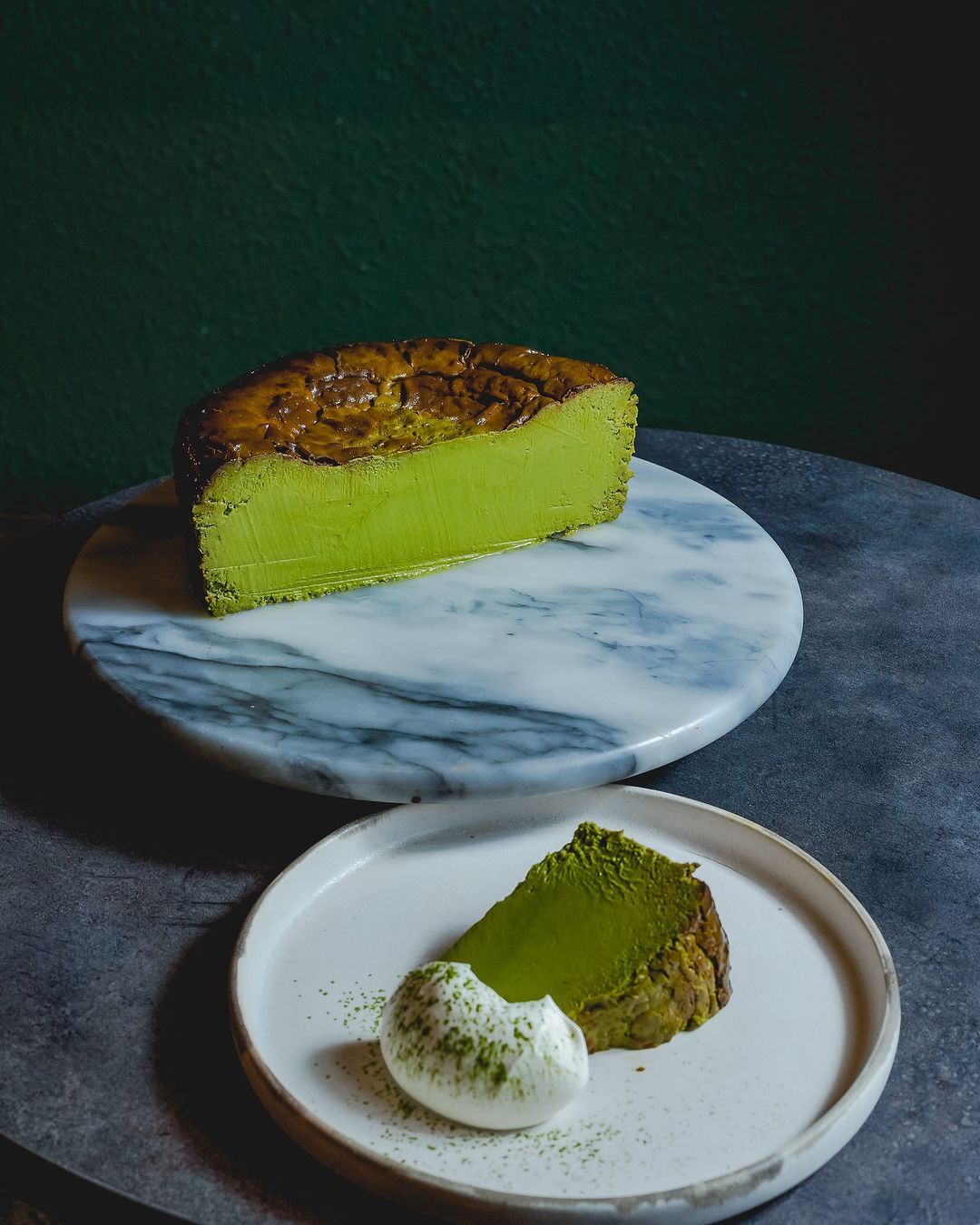 Matcha cheesecake from Bask (Photo: Instagram / @bask.malaysia)