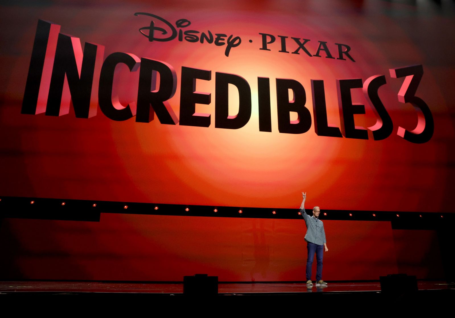 ANAHEIM, CALIFORNIA - AUGUST 09: Pete Docter, CCO, Pixar appears at the Disney Entertainment Showcase at D23: The Ultimate Disney Fan Event in Anaheim, California on August 09, 2024. (Photo by Jesse Grant/Getty Images for Disney)