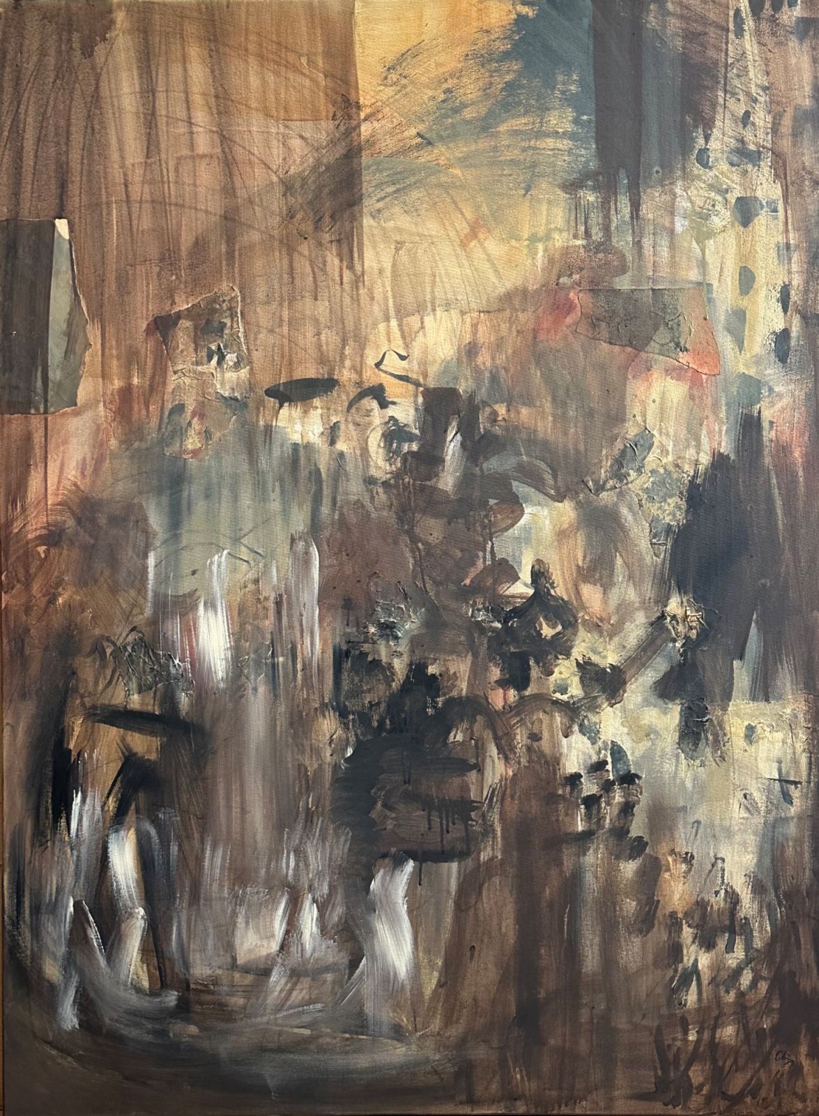 ‘In the Wilderness’ by Charlotte Chin, 2023, acrylic, charcoal and graphite on canvas