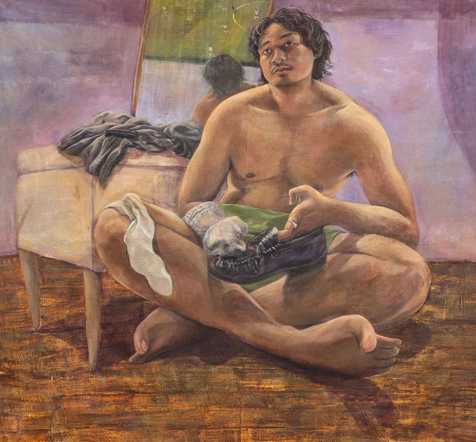 ‘Here We Go Again...’ by Faris Heizer, 2023, acrylic and oil on linen