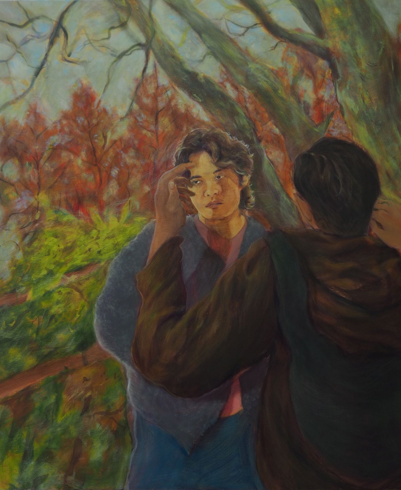 Faris Heizer’s ‘Inevitable Small Talk’, 2024, acrylic on canvas