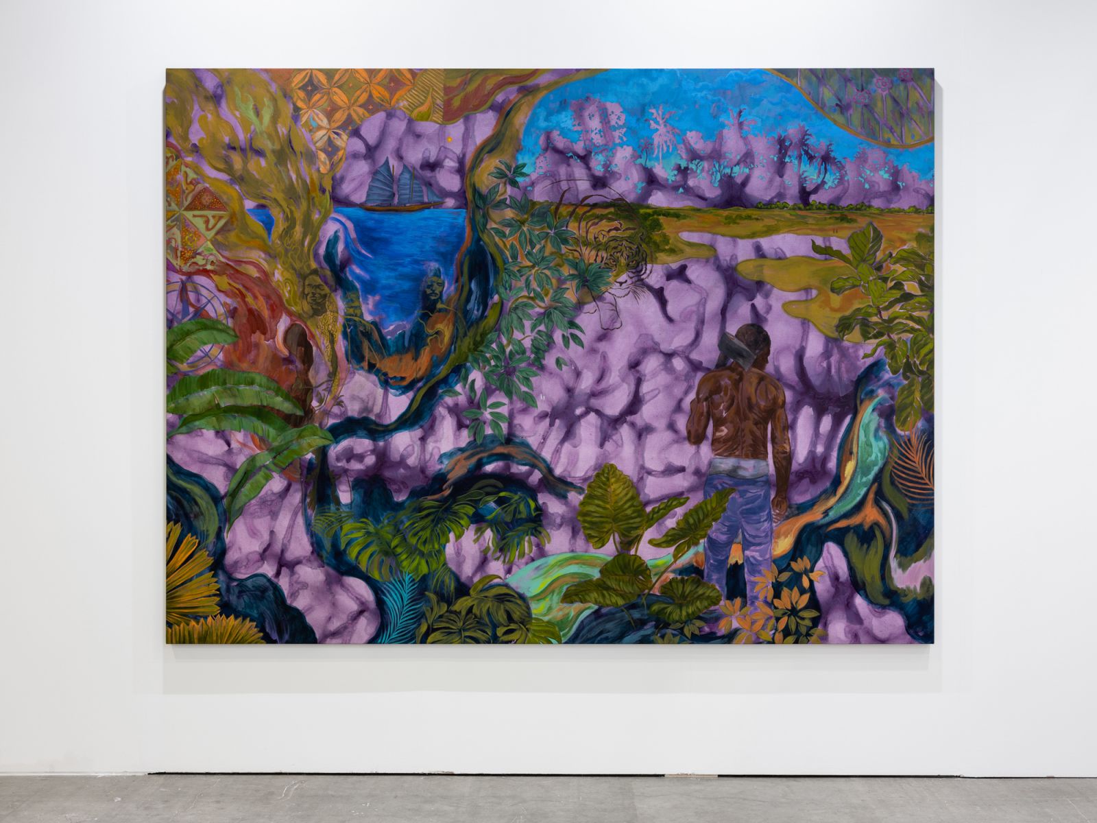 Khairulddin Wahab’s ‘A Thousand Plateaus’, 2023, acrylic on canvas