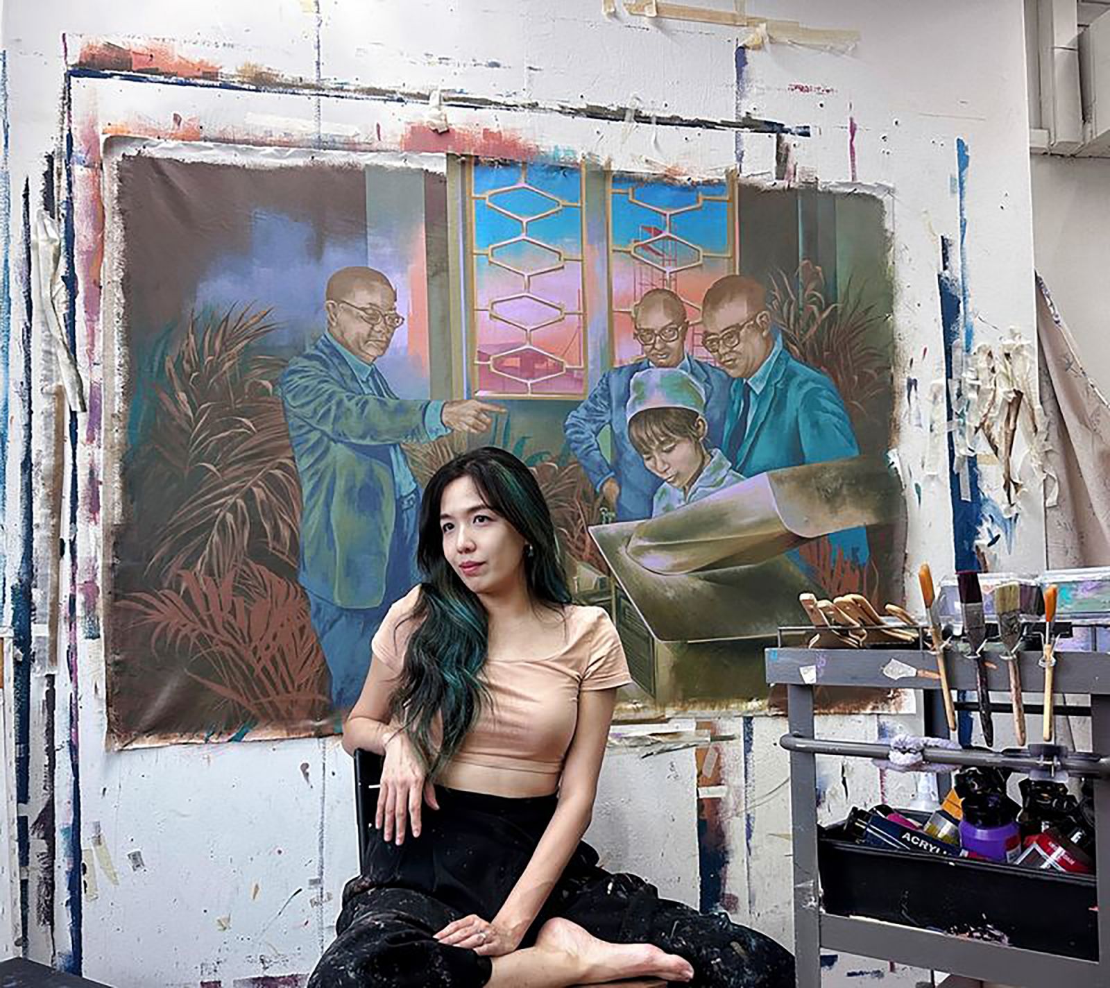 Shen Jiaqi in the studio