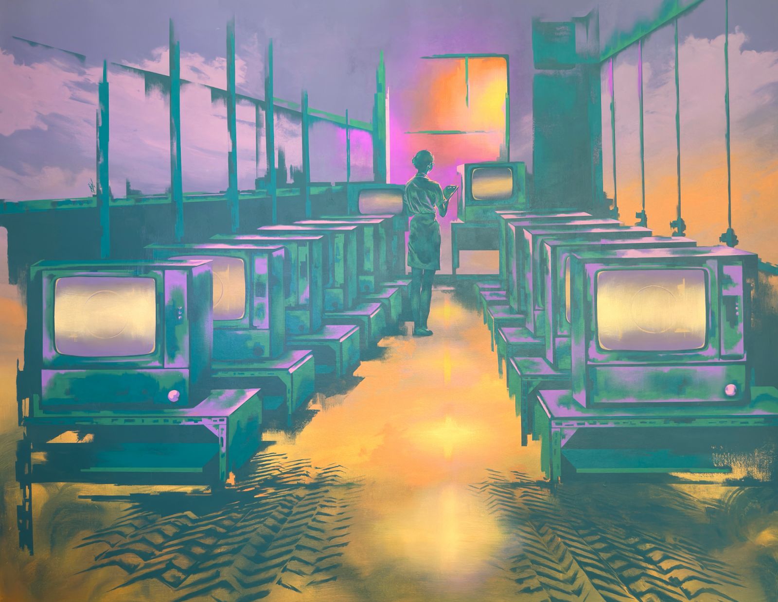 ‘In their quiet hum’ by Shen Jiaqi, 2024, acrylic on linen
