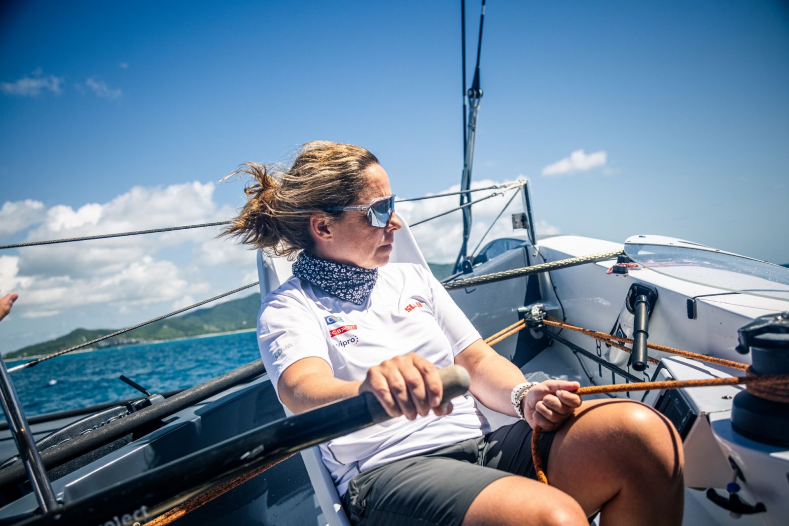 帆船運動員Alexia Barrier有著20多年的航海生涯,也完成不少驚人的挑戰紀錄,這次她的目標是用少於40天的時間環遊世界一周。(Photo: Richard Mille)