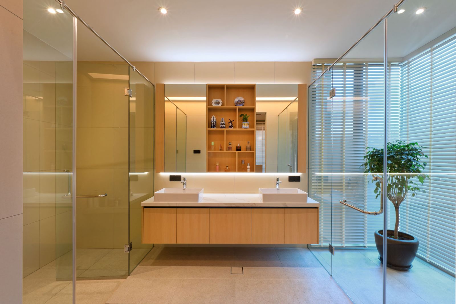 The airy bathroom