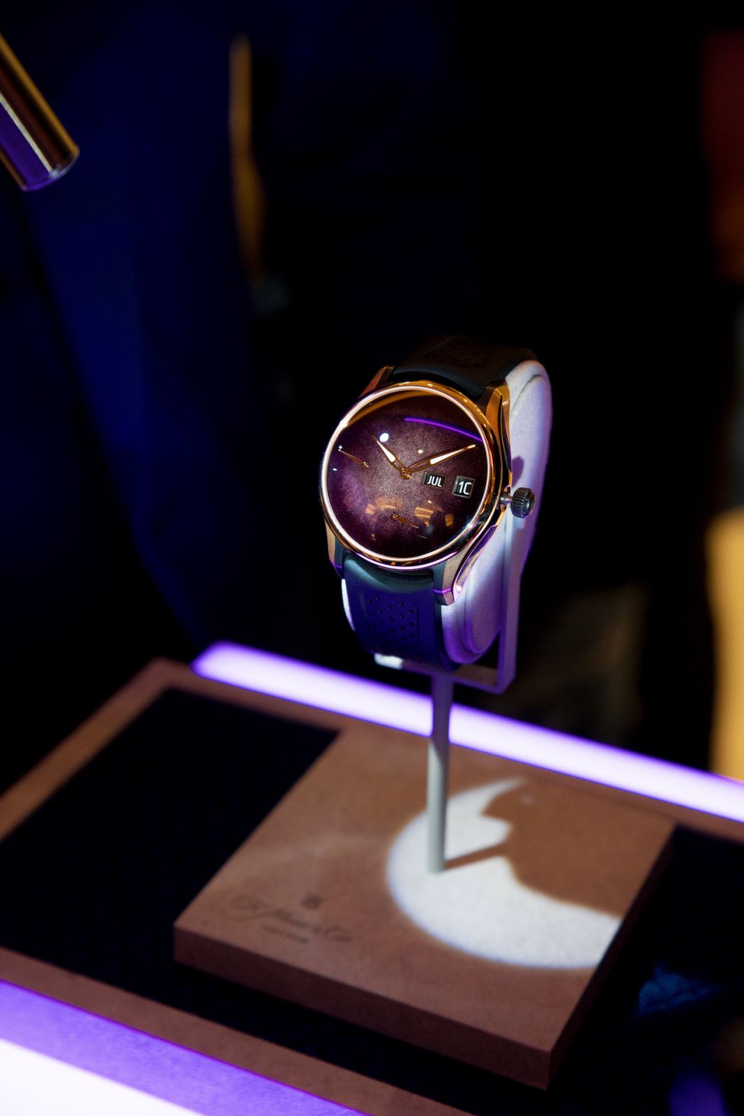 H. Moser & Cie. Pioneer Perpetual Calendar Concept MD Purple Enamel Sincere Platinum Jubilee Edition
