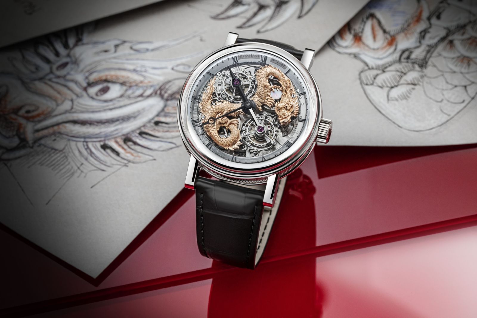 Classique Double Tourbillon Dragon 5345腕錶龍年限定版。(Photo: Breguet)