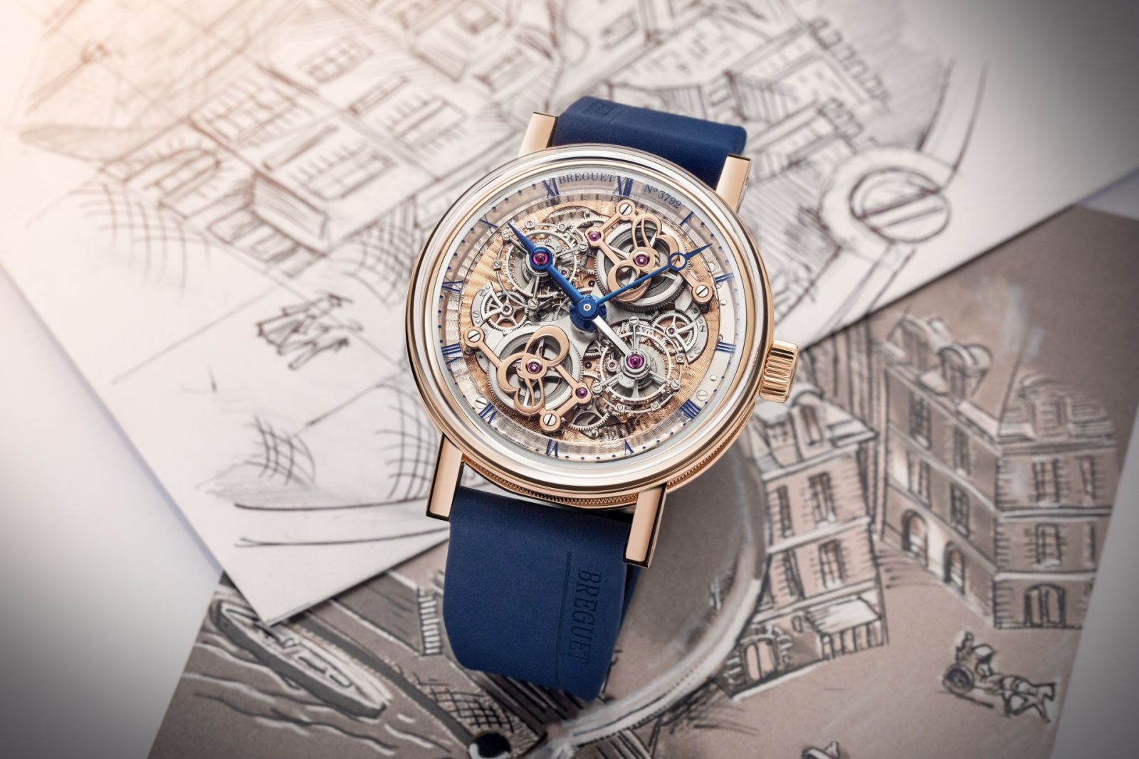 Classique Double Tourbillon Quai de L’horloge 5345腕錶。(Photo: Breguet)
