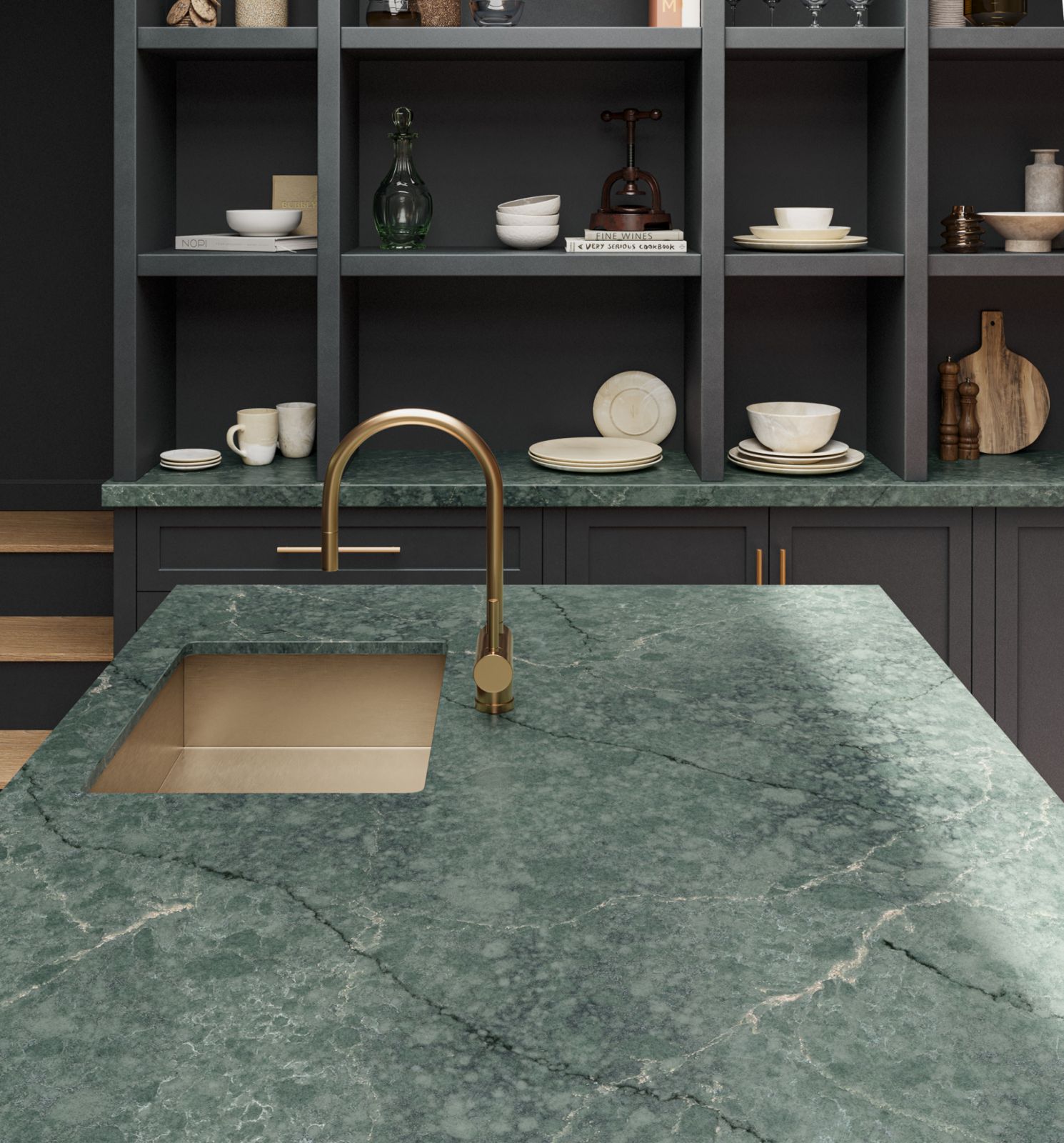 A closer view of Jardin Emerald, part of the Le Chic Bohème collection