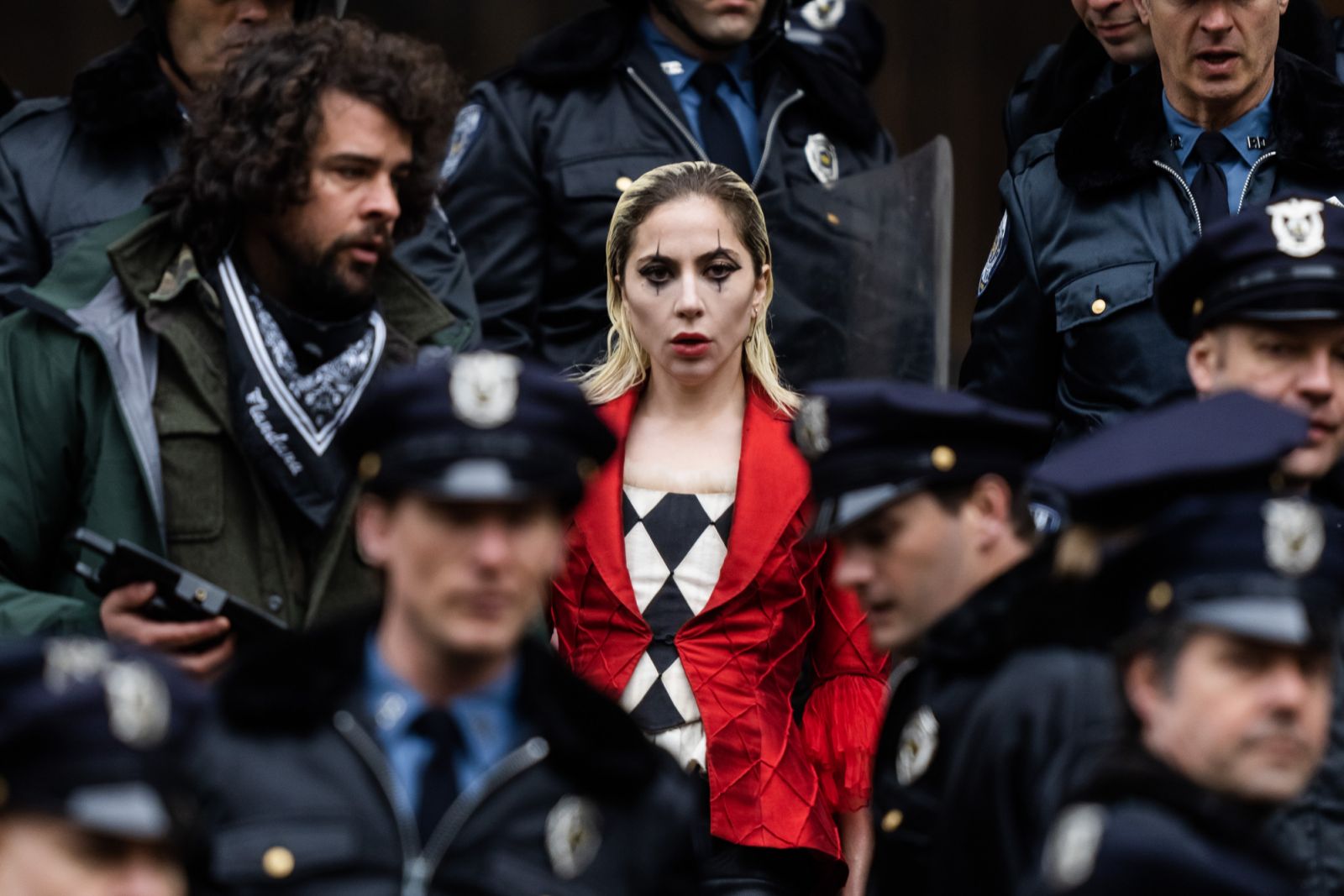NEW YORK, NEW YORK - MARCH 25: Lady Gaga is seen filming "The Joker 2" in City Hall on March 25, 2023 in New York City. (Photo by Gotham/GC Images)