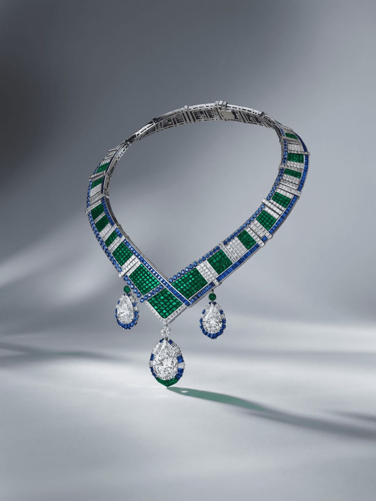 The Chevron Mystérieux necklace is inspired by 1950s fashion (photo: Van Cleef & Arpels)