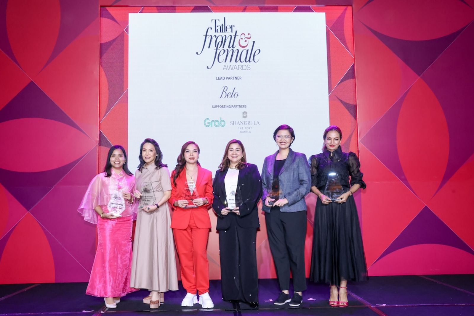 The six winners of the Philippines' first Front & Female Awards