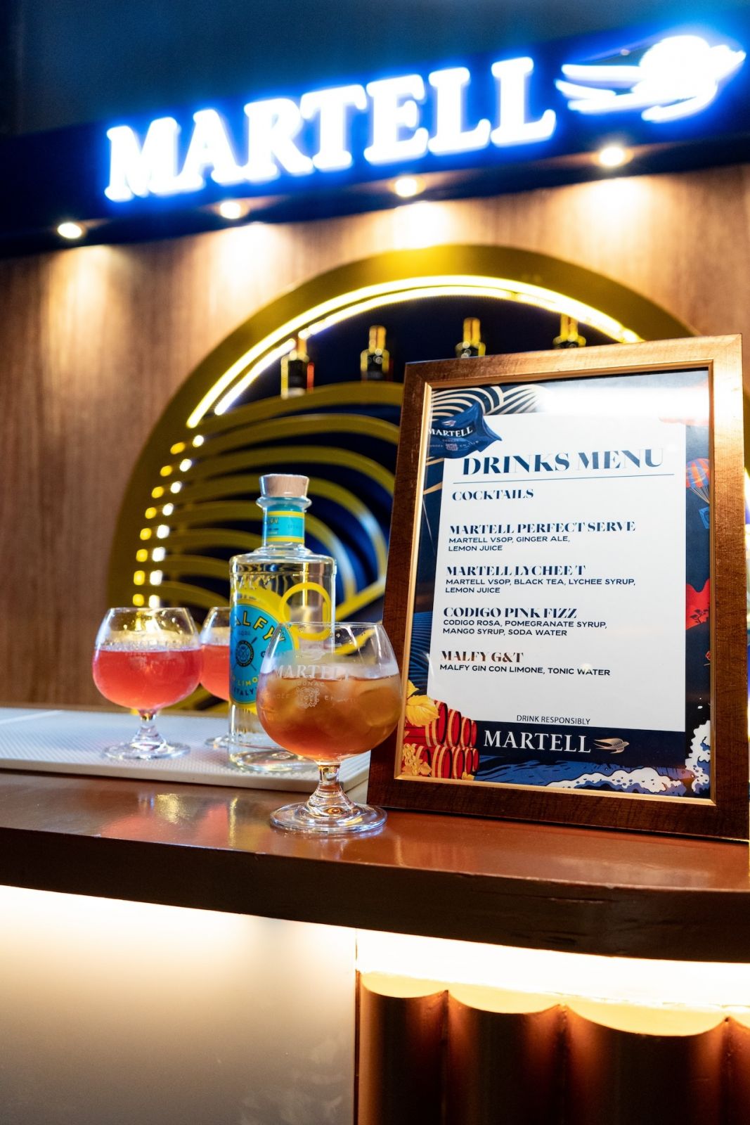 Cocktails served by Martell