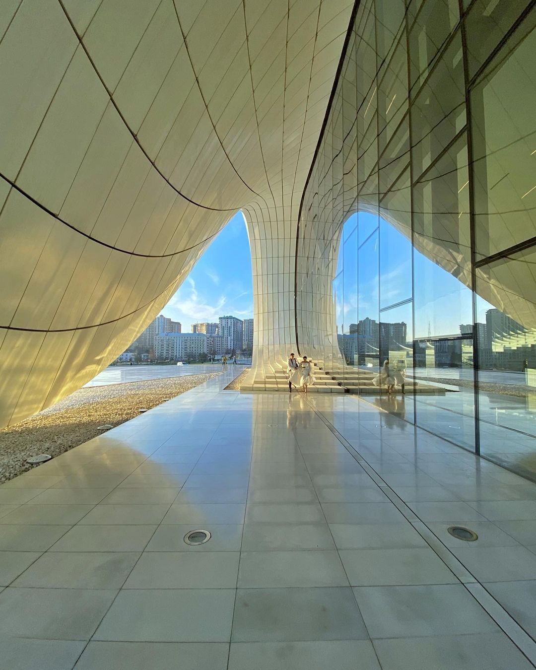 The curved surfaces create a sense of dynamism and movement (Photo: Instagram / @travellingsahil)