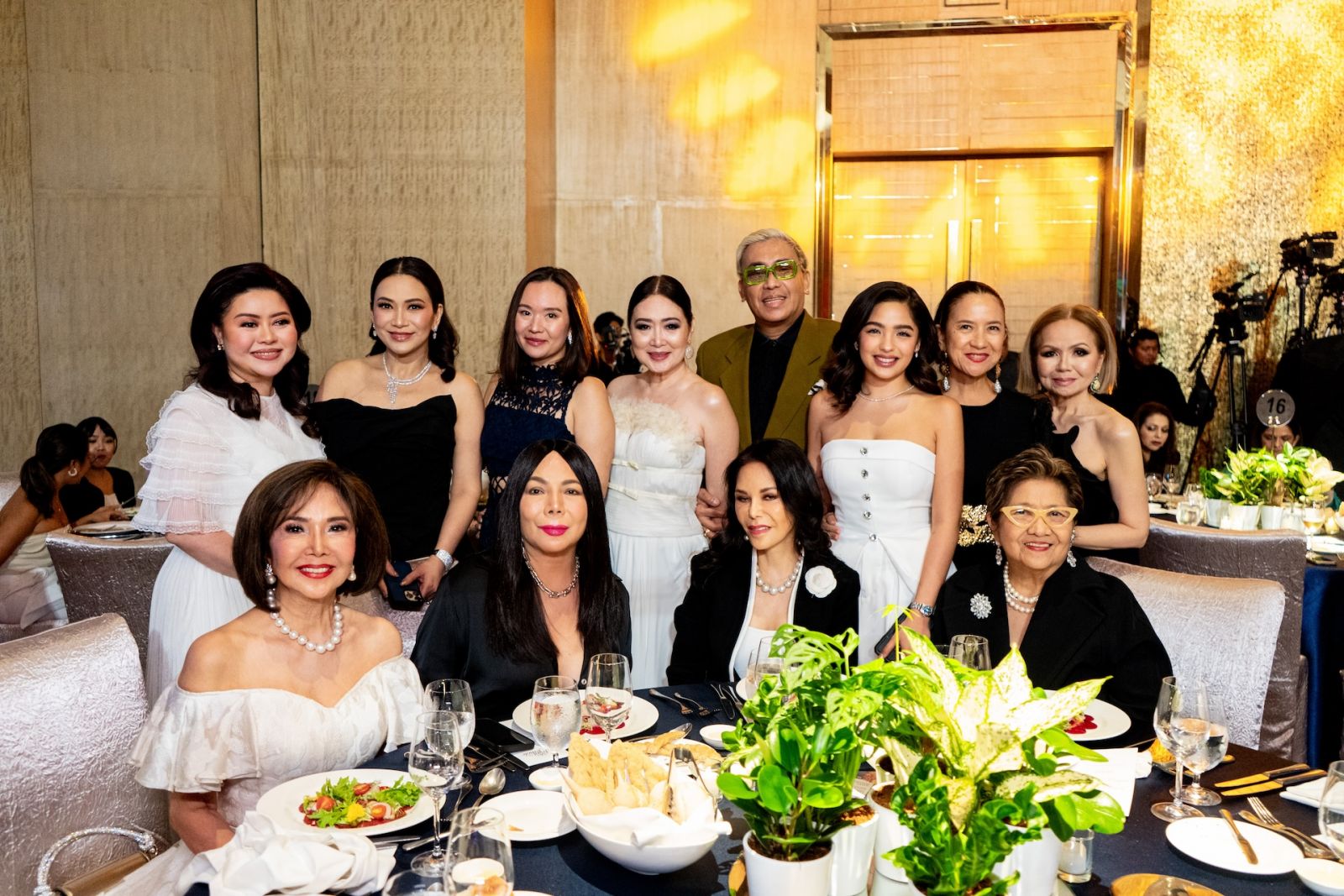 Top row: Carla Del Prado, Sheila Romero, Nicole Whisenhunt, Linda Ley, Jojie Dingcong, Andrea Brillantes, Mia Borromeo, Duday tuason; Bottom row (R-L): Susan Joven, Ching Cruz, Tina Cuevas and Consul Fortune Ledesma