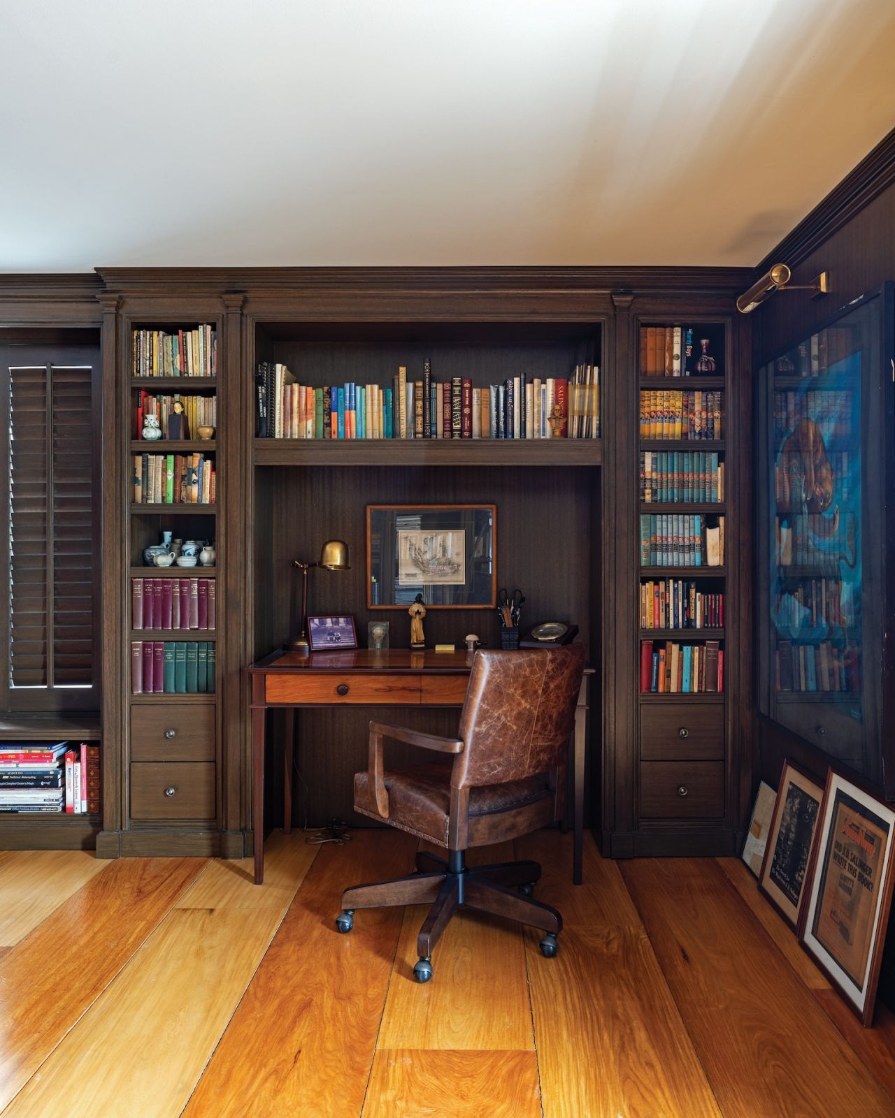 A glimpse of Chris Lichauco's library within his man cave