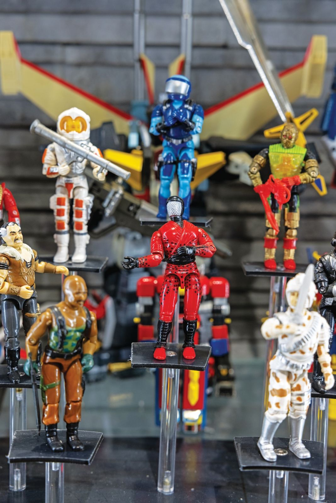 Mahesh Mirpuri's figurine collection in his man cave