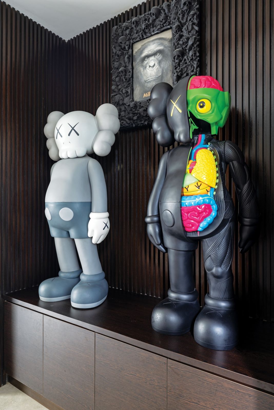 Richmond Yu's art collection in his man cave