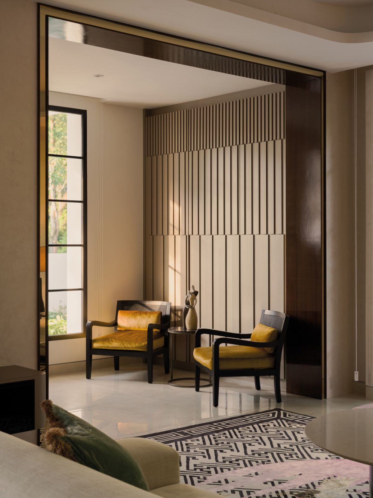 The well-composed foyer sets the tone for the rest of the home