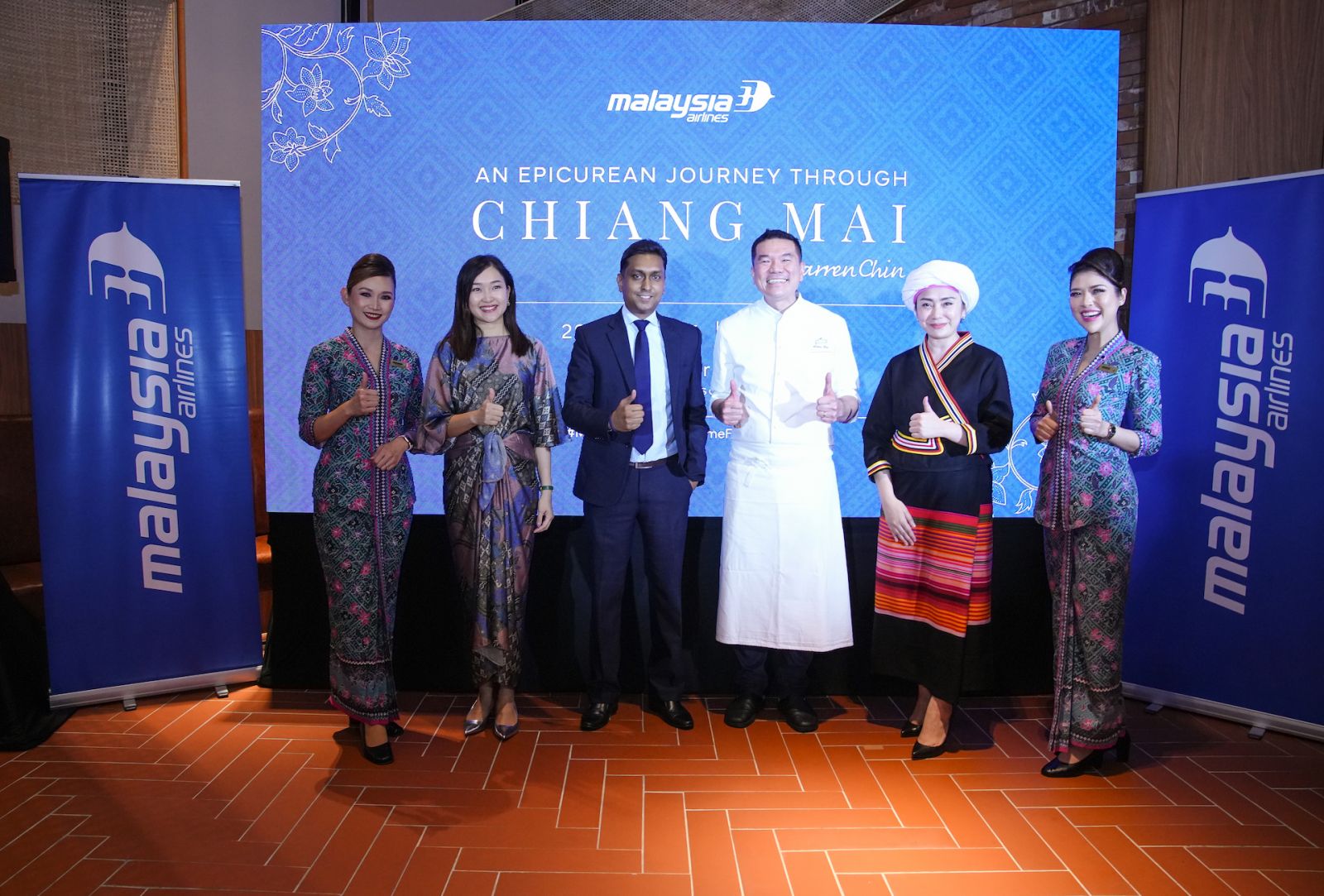 Left to right: Emily Tan, Head of Airlines Global Marketing (MAG), Dersenish Aresandiran, Chief Commercial Officer of Airlines (MAG) and Chef Darren Chin