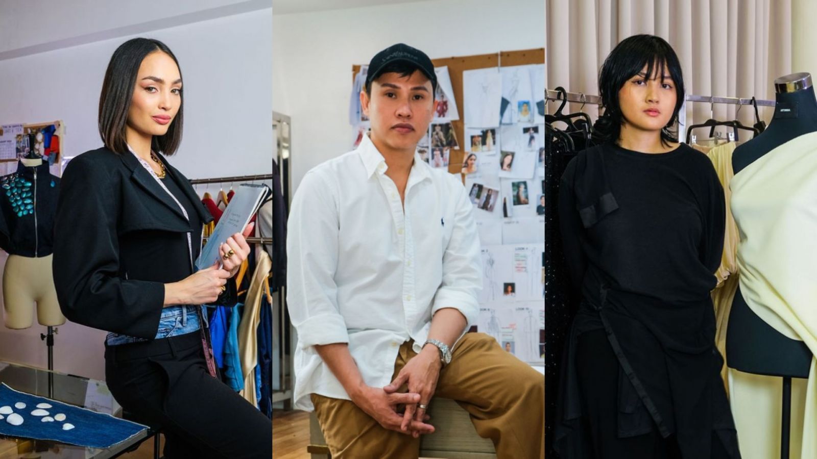 (From left) R’Bonney Nola Gabriel, Anthony Ramirez and Antonina Abad Amoncio are among the designers who will be showcasing their designs at Bench Fashion Week Holiday 2024 (Photo: instagram.com/@benchtm)