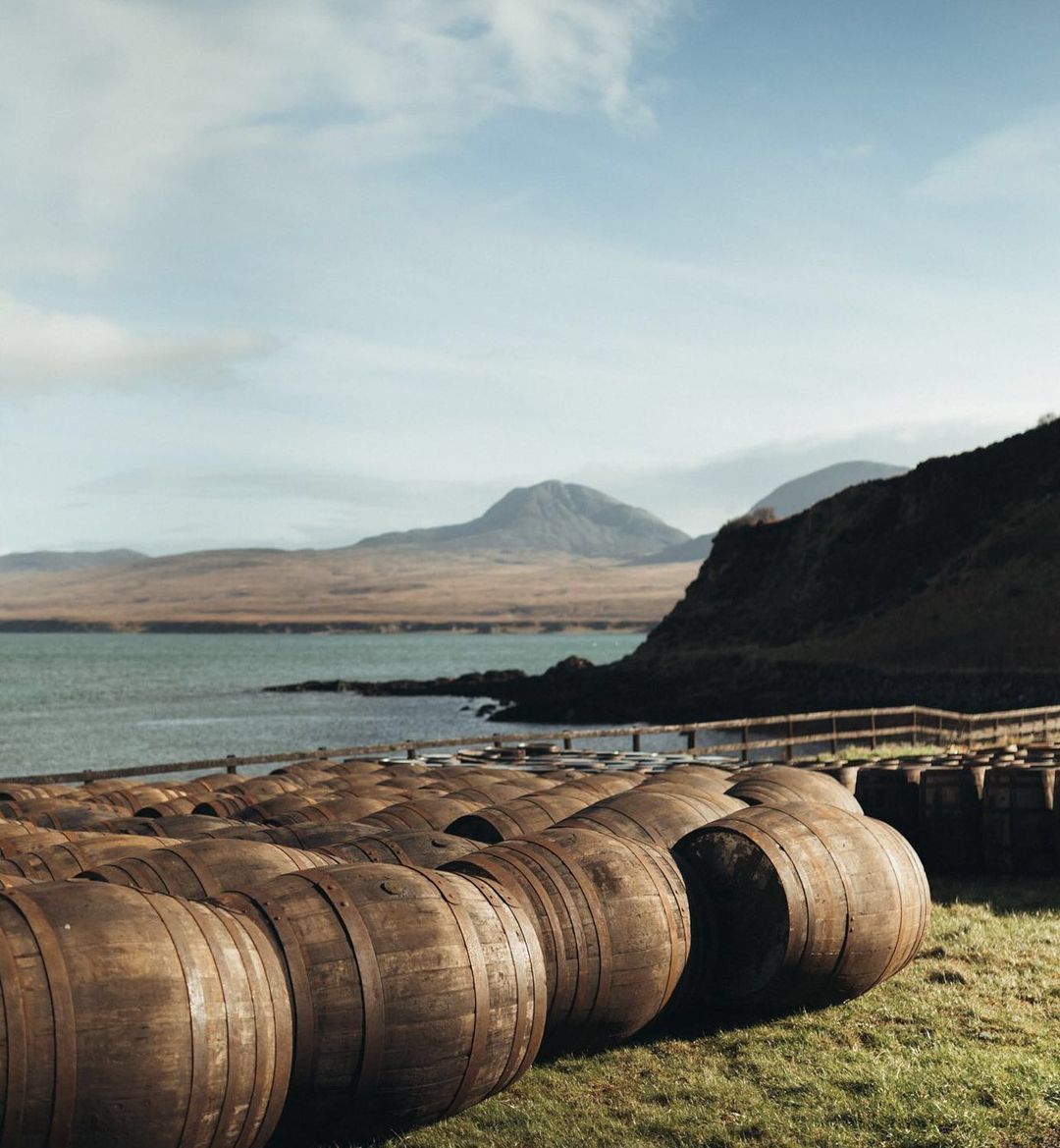 Barrels of whisky at the Bunnahabhain distillery (Photo: Instagram / @bunnahabhain)