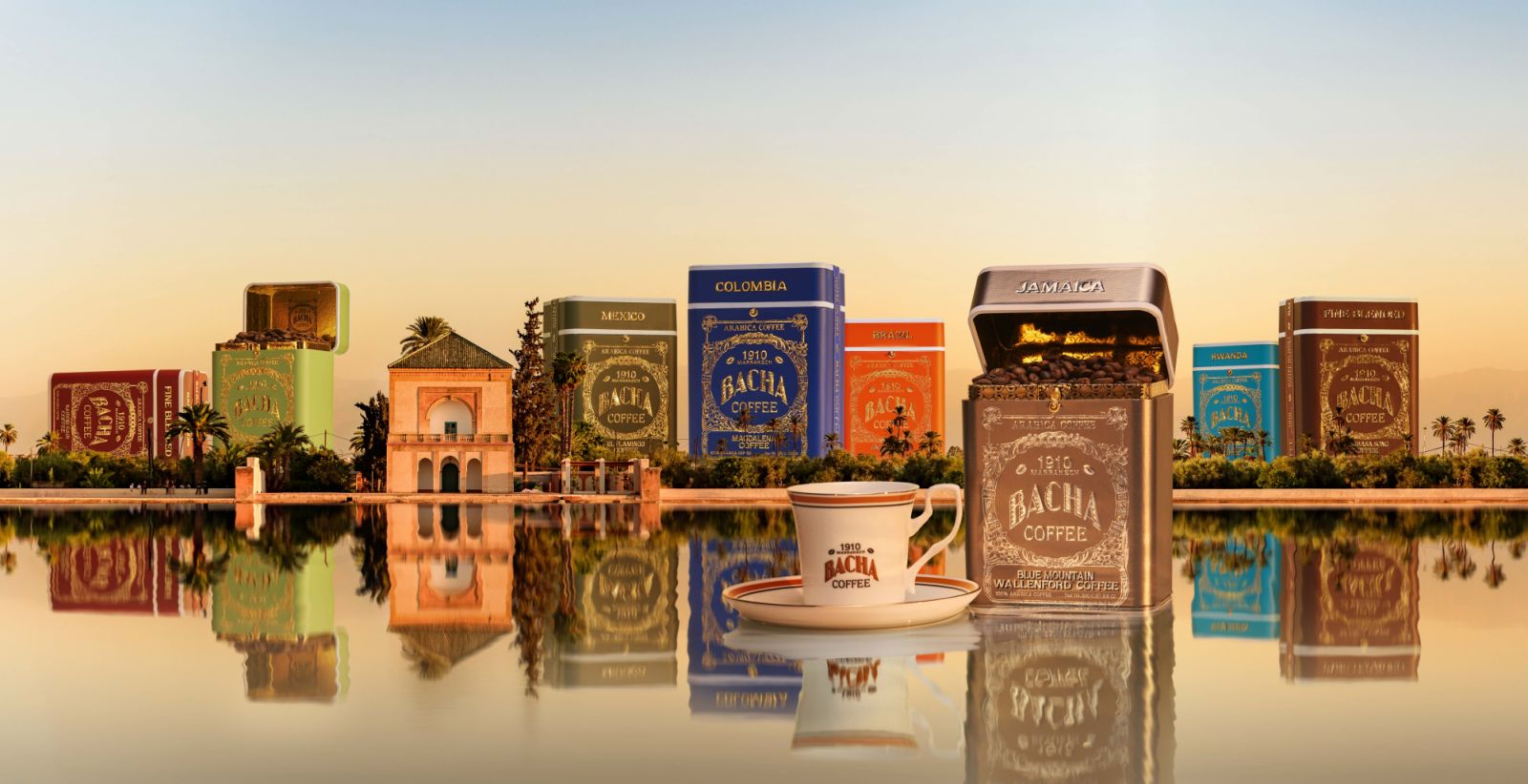 The Menara gardens are botanical gardens located to the west of Marrakech, Morocco, near the Atlas Mountains.