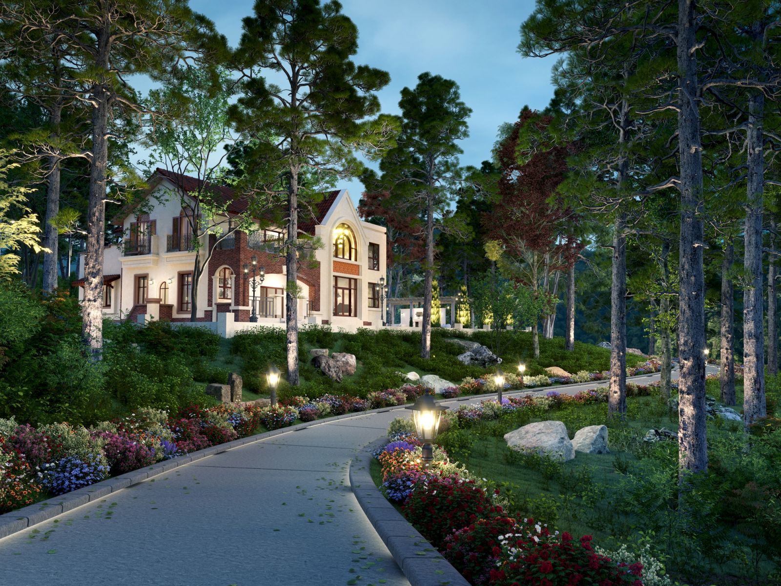 Residents may opt for specialised services for design and build and choose from designs such as the Slopeside Spanish Revival villa Photo: Artist's impression)