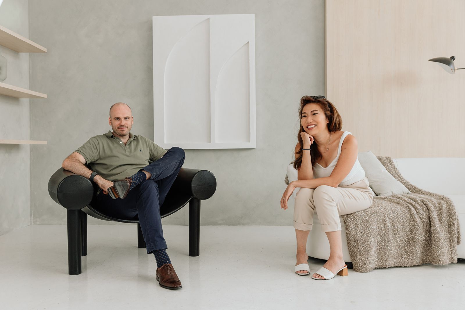 Haus Atelier’s operations director Lorcan Duffy and creative director Priscilla Khiu