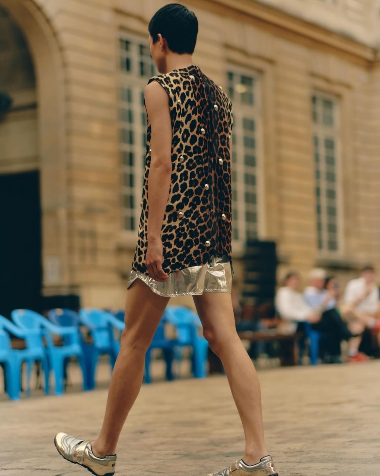 A model wearing a look during the Wales Bonner spring-summer 2024 show in London (Photo: Instagram / @walesbonner)
