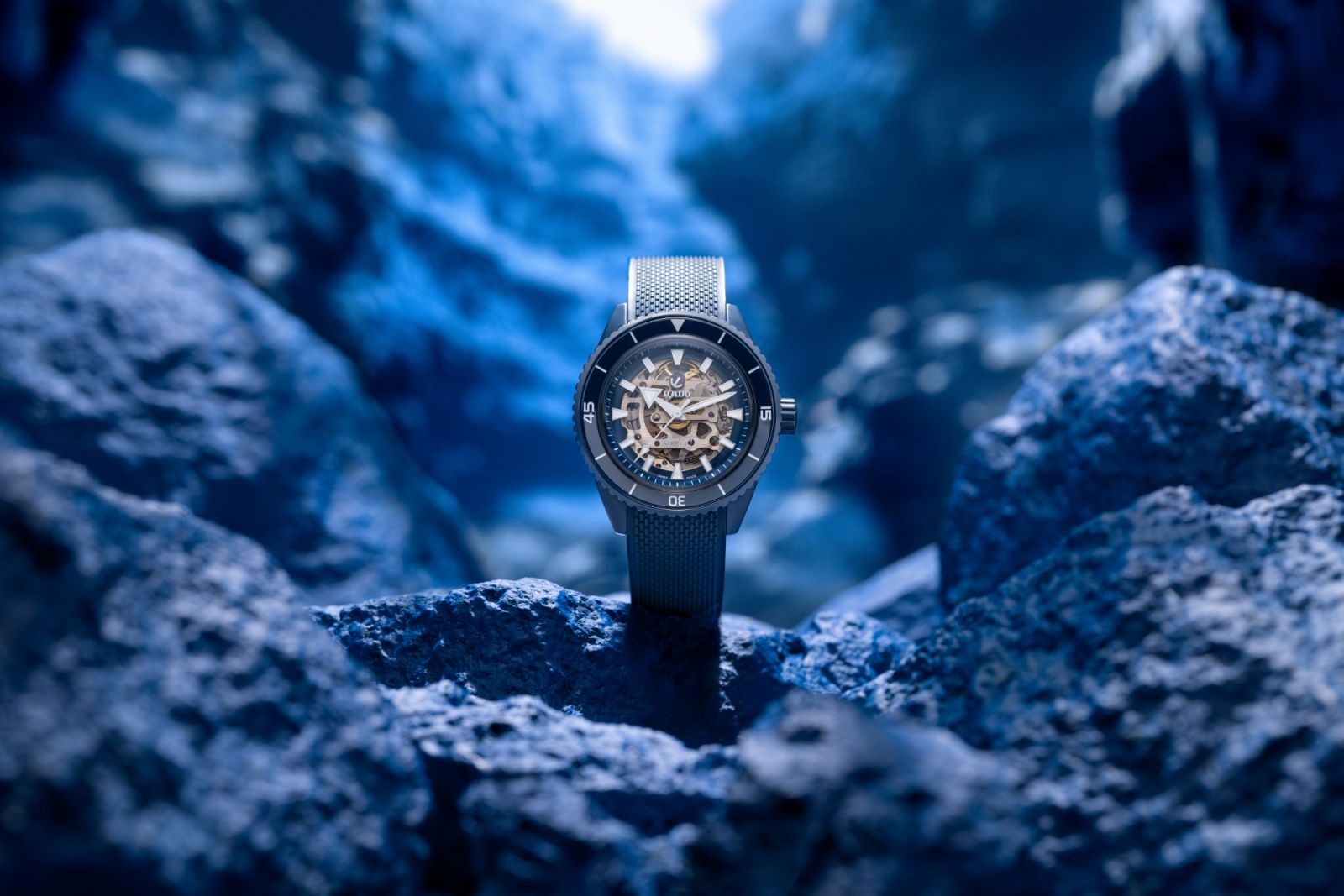 Rado Captain Cook Skeleton Blue Ceramic