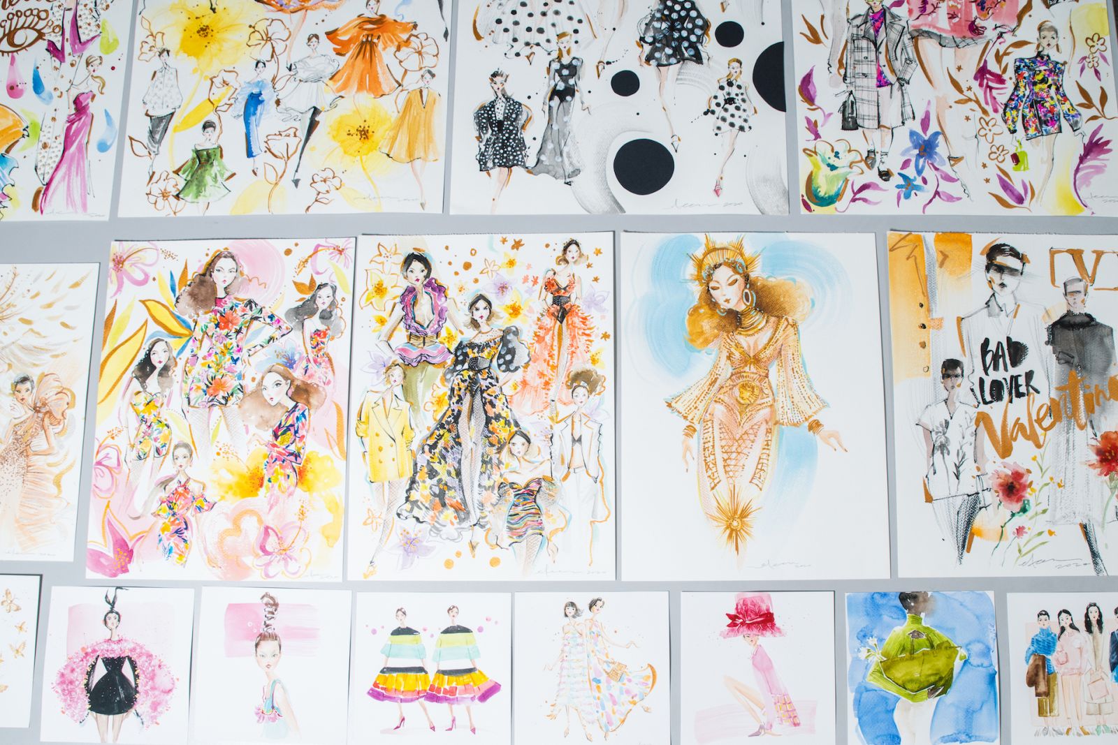 A collection of fashion illustrations from Tan