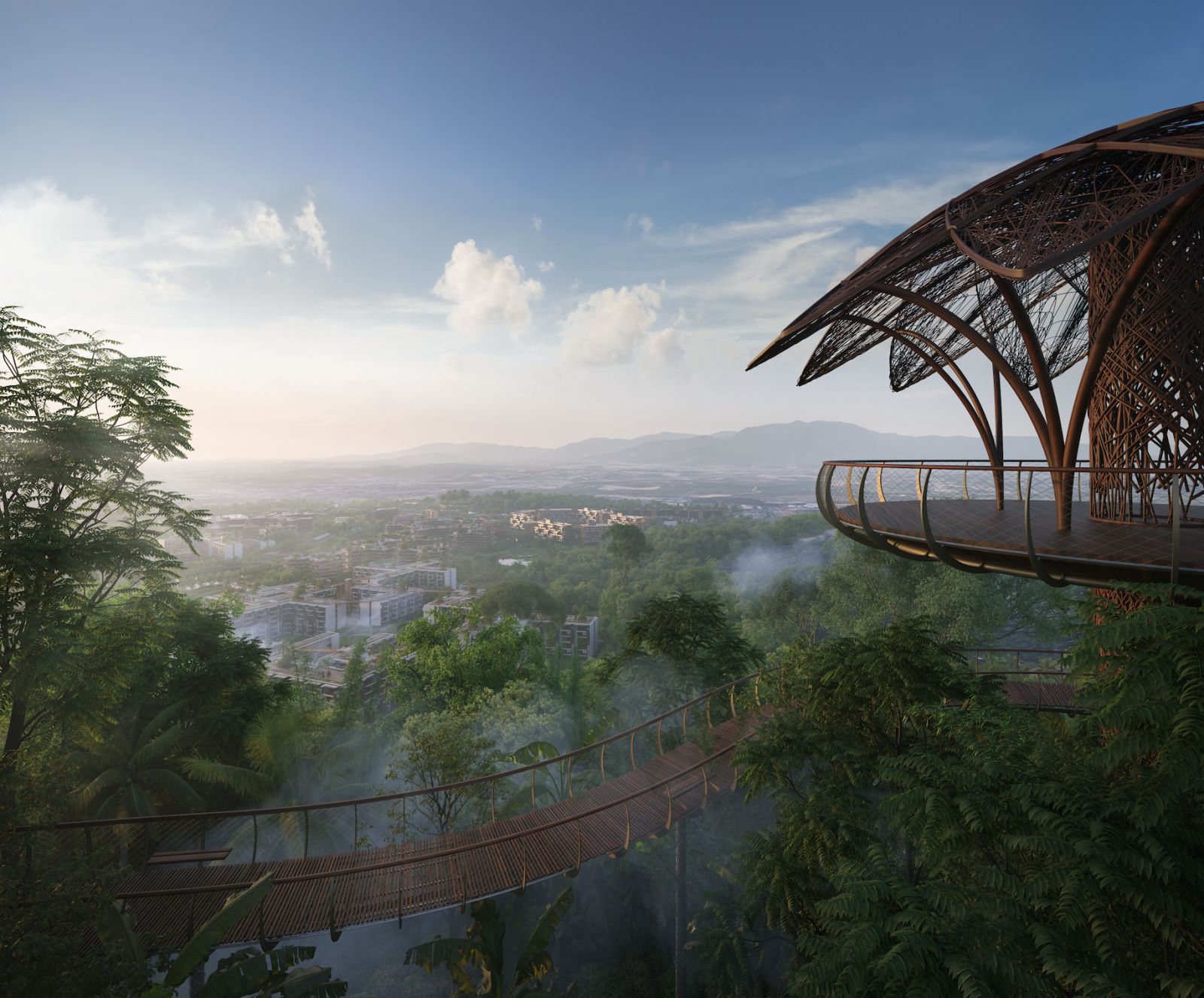 ภาพจากยอดเขาของโครงการ Laguna Lakelands (ภาพ: Banyan Group)