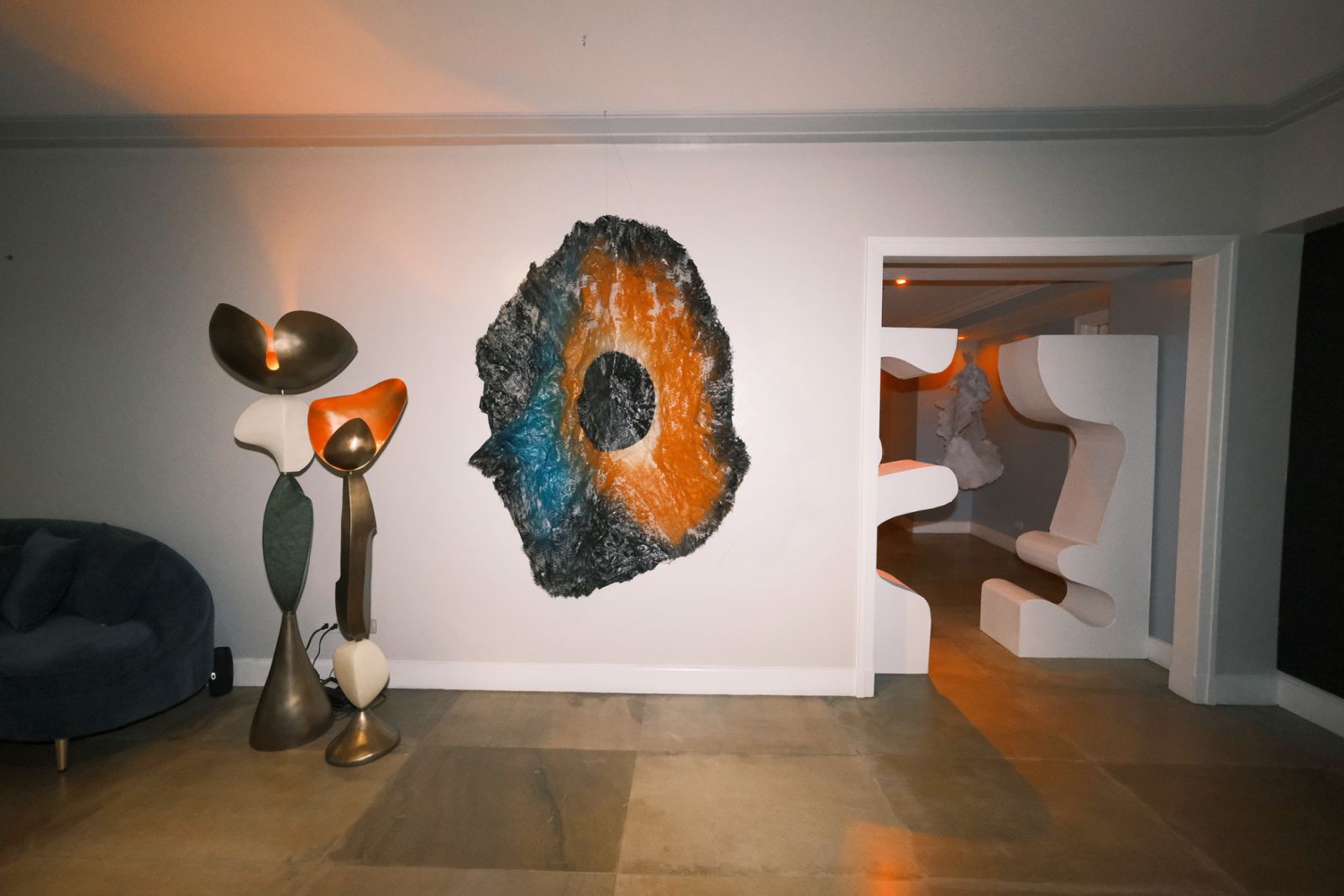 Art installations in Augousti and Coard's Makati home