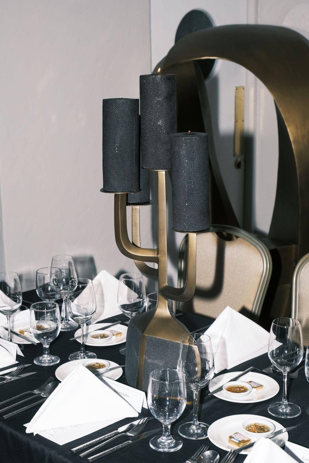 A sophisticated table set-up by two creative minds