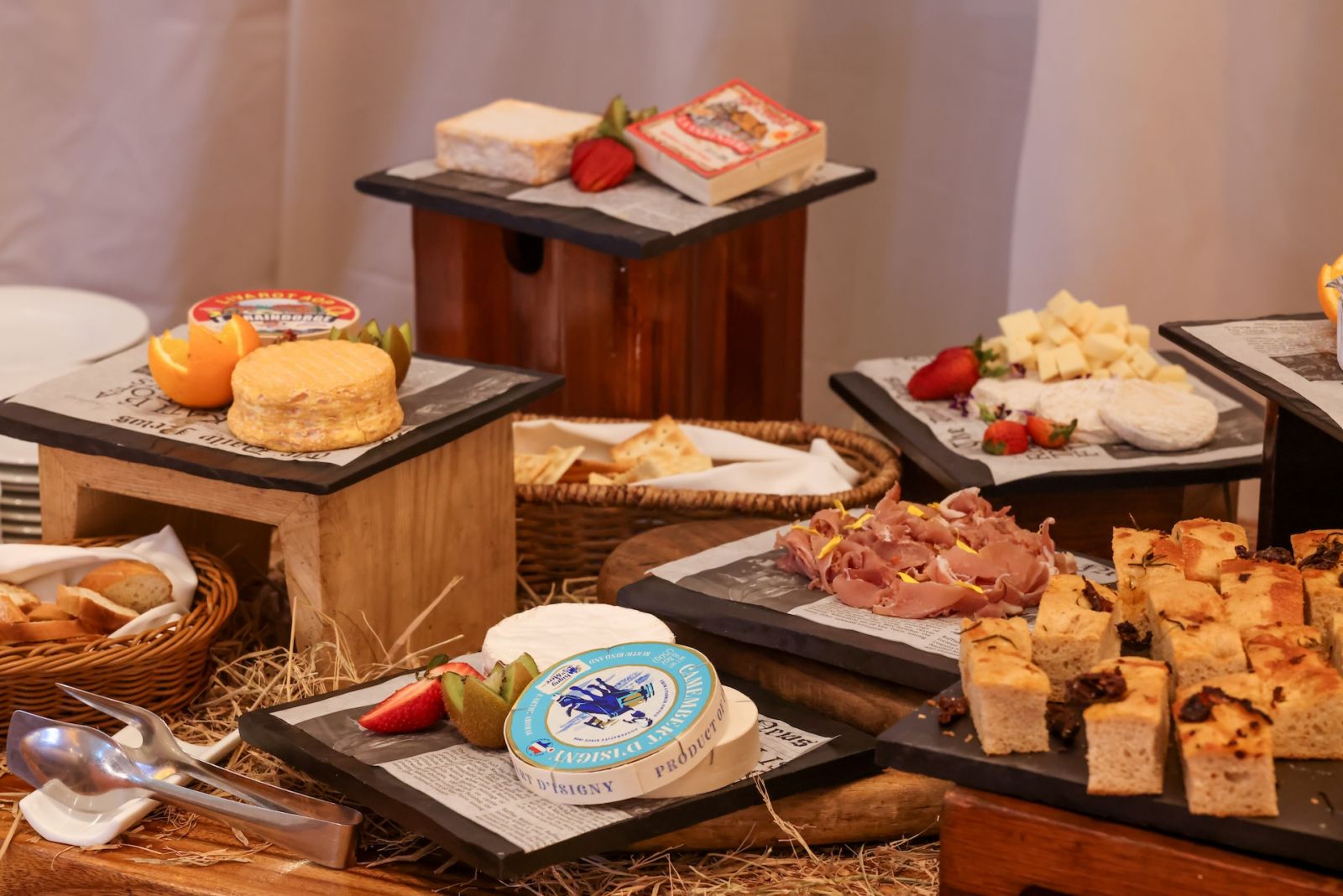 The wide range of canapés for guests