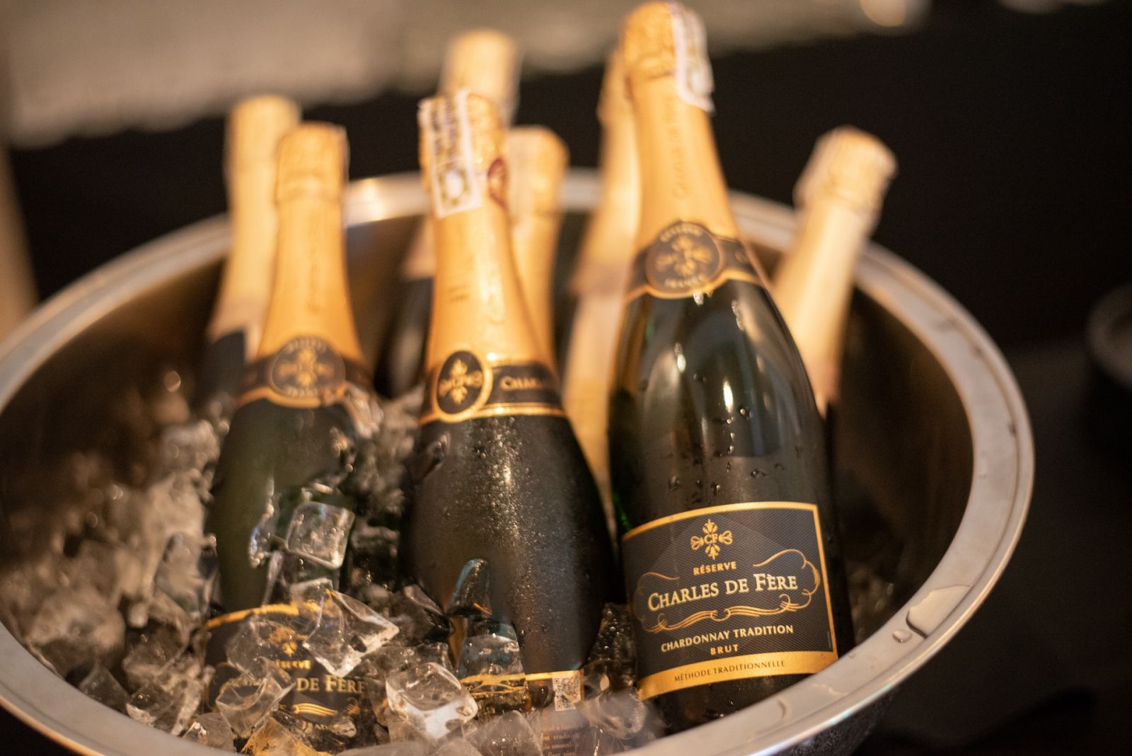 Charles De Fère chardonnay served at the bar