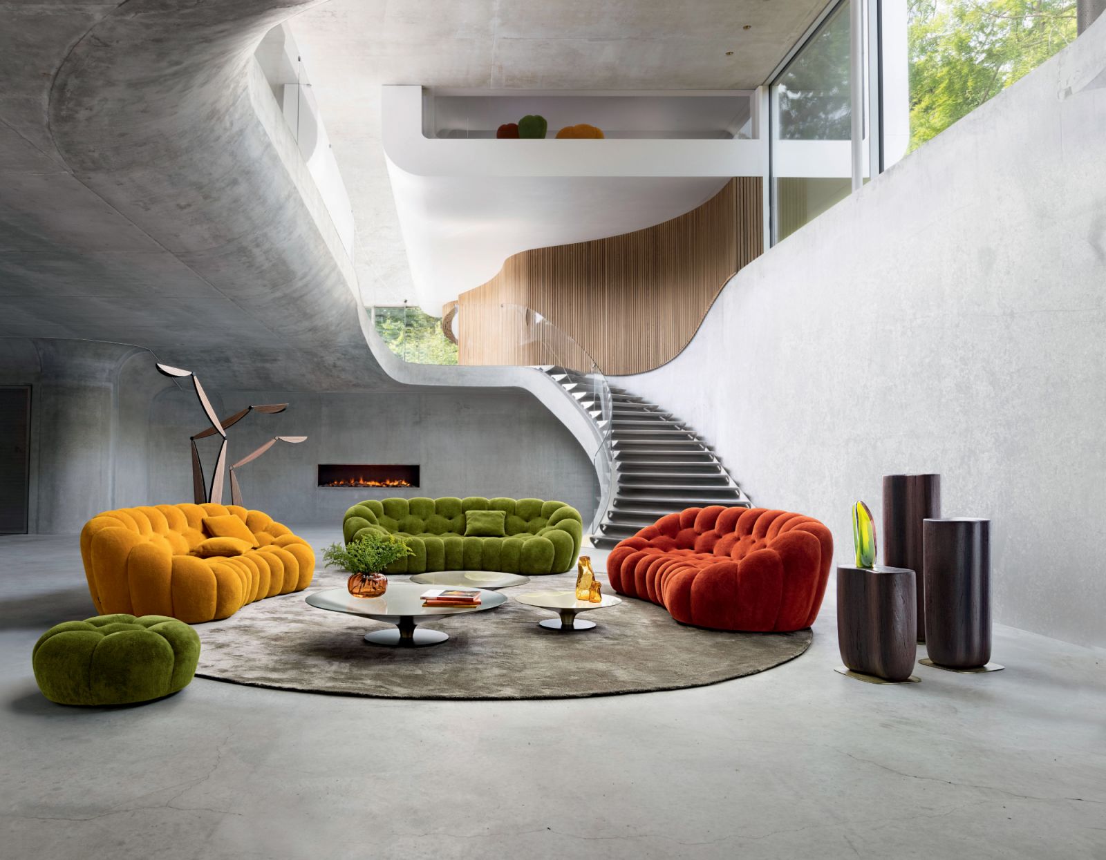 The Bubble family in various colours create a stylish tableau