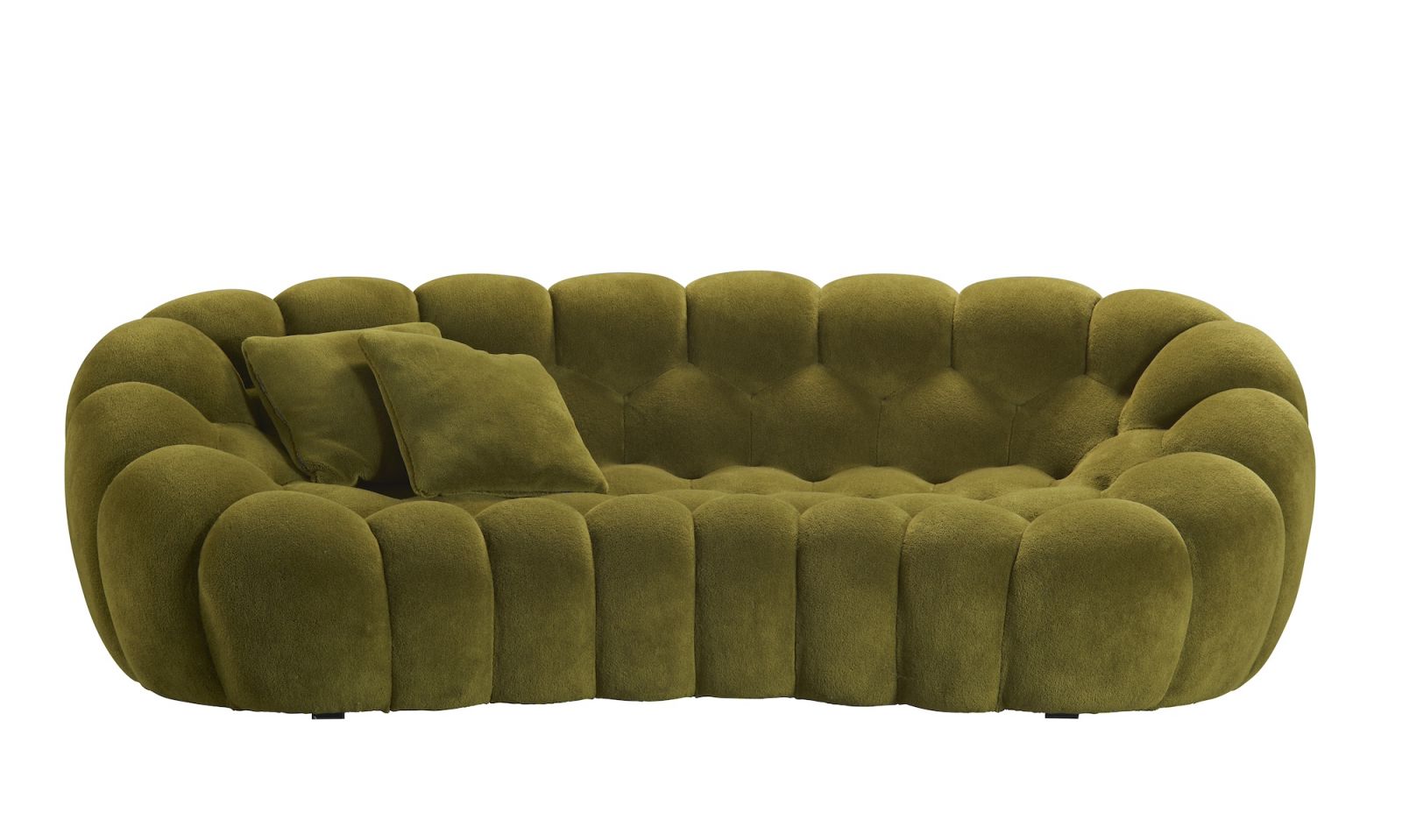 A Bubble sofa in olive